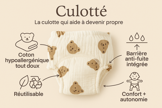 Culotté – Culotte d’apprentissage douce, fiable et réutilisable